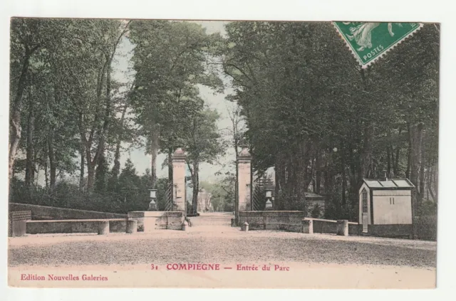 COMPIEGNE - Oise - CPA 60 - belle carte couleur de l' entrée du Parc