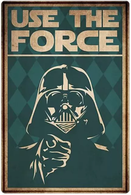 Star Wars Darth Vader Use The Force 2 Vintage Funny Bathroom Wall Art Print Only