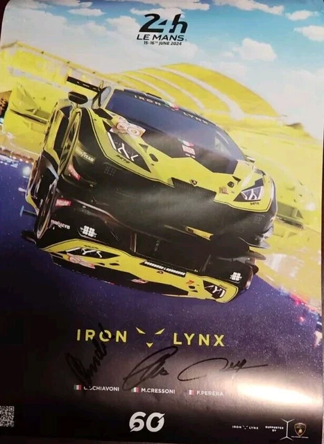 Carte De Collection 24 Heures Du Mans 2024 - Lamborghini Iron Lynx #19 & #63 - 21x15cm