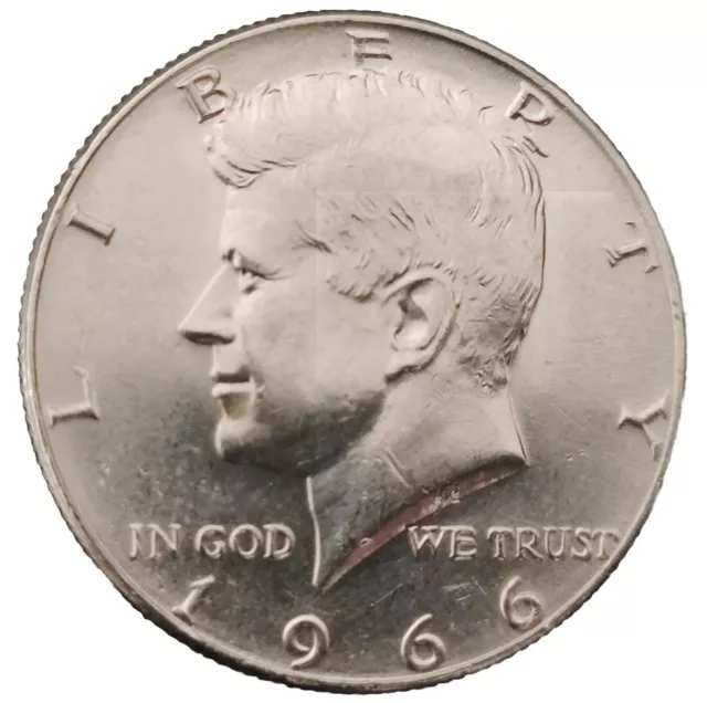 USA  1/2 Half Dollar 1966 Silber J. F. Kennedy Philadelphia Ag 900 Art. 001 -003