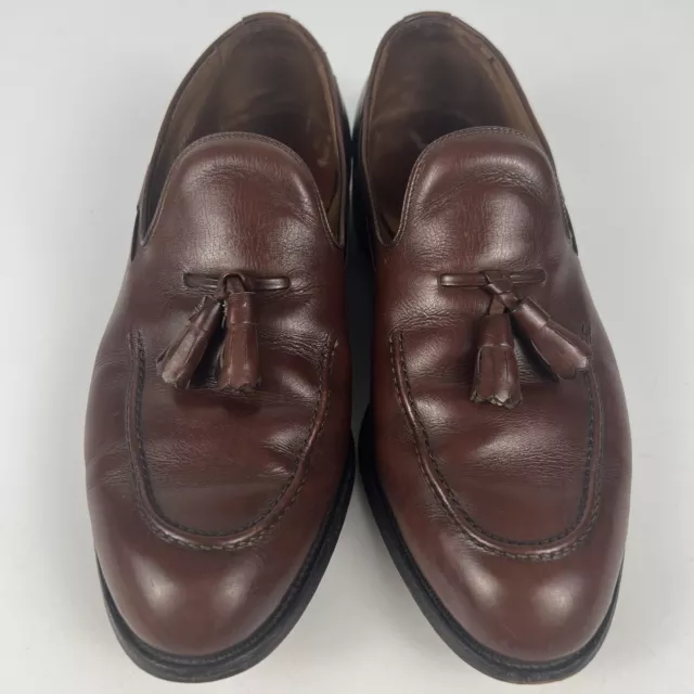 Allen Edmonds Saratoga Men's Shoes Sz 9EEE Brown Leather Tassel Loafers USA Made
