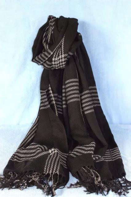Nouvelle écharpe enveloppante châle pashmina noire mode chaude pour femme