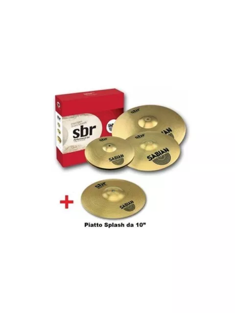 Set piatti per batteria Sabian SBR5003 Performance 14" - 16" - 20 " con Splash 1