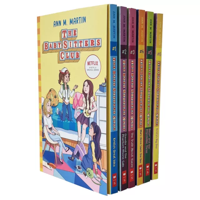 The Babysitters Club Series by Ann M. Martin 1-6 Books Set -Ages 8-12 -Paperback