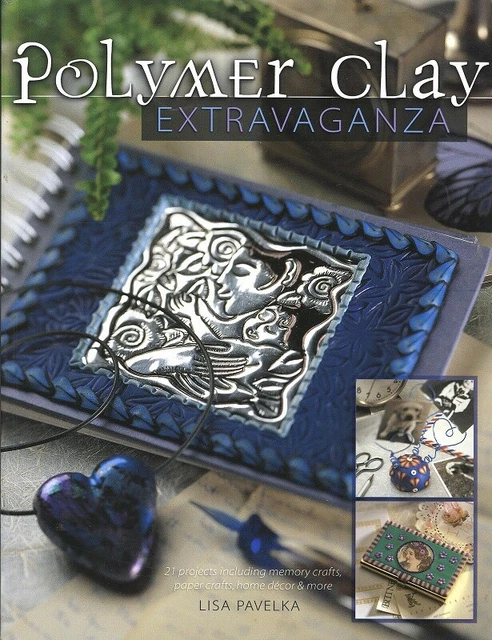 EXTRAVAGANCIA DE ARCILLA DE POLÍMERO-Fimo/Esculpey/Premo-Joyería/Decoración/Papel-Artesanía Libro de Ideas