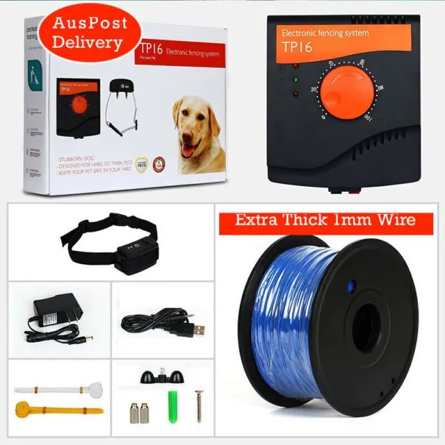 Waterproof Hidden Electric 1/2 Dog Fence System Pet Containment Boundary Collar