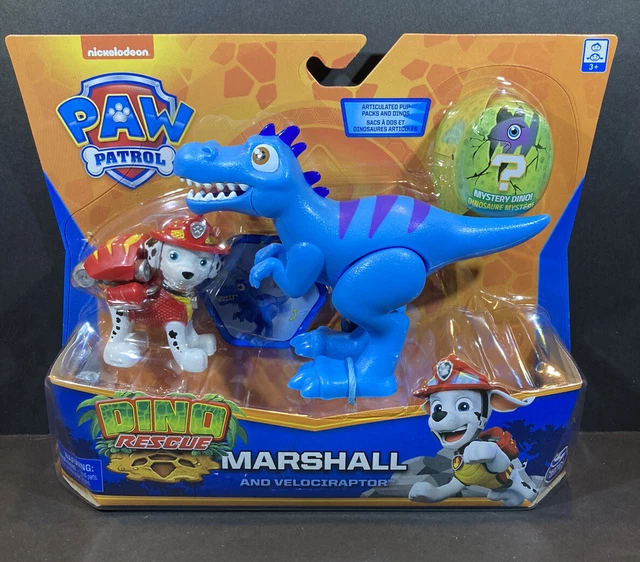 PAW PATROL DINO Rescue: Marshall and Velociraptor Figure Nickelodeon ...