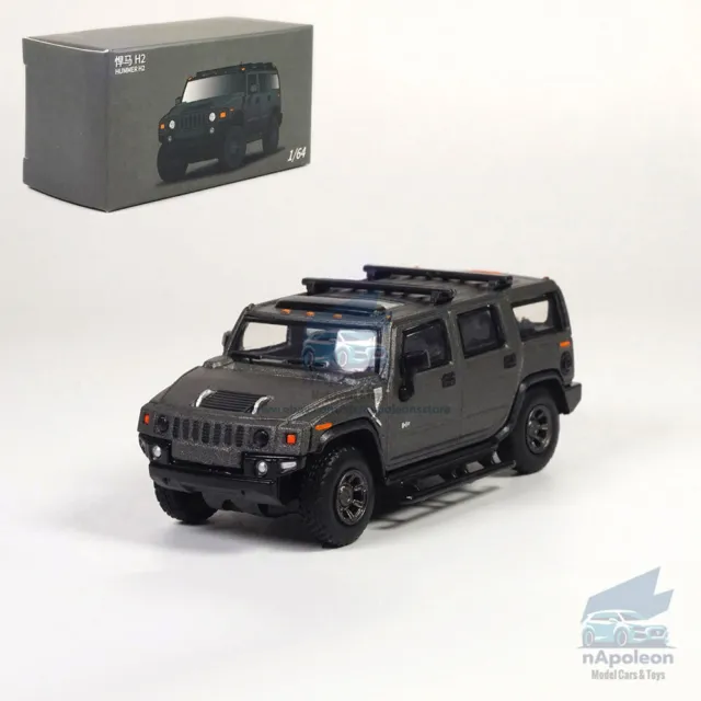 1:64 Hummer H2 Model Car Alloy Diecast Toy Vehicle Collection Kids Gift Gray