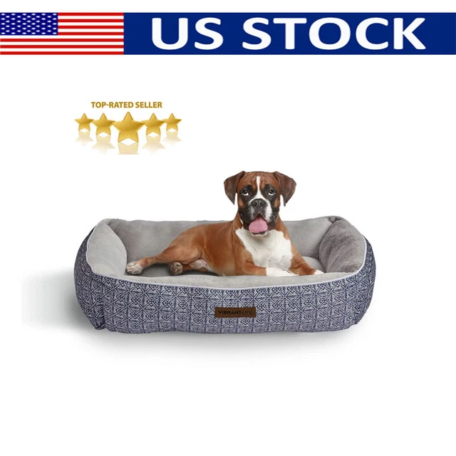 36" Washable Pet Dog Cat Bed Sleeping Square House Cushion Soft Warm Mat Nest