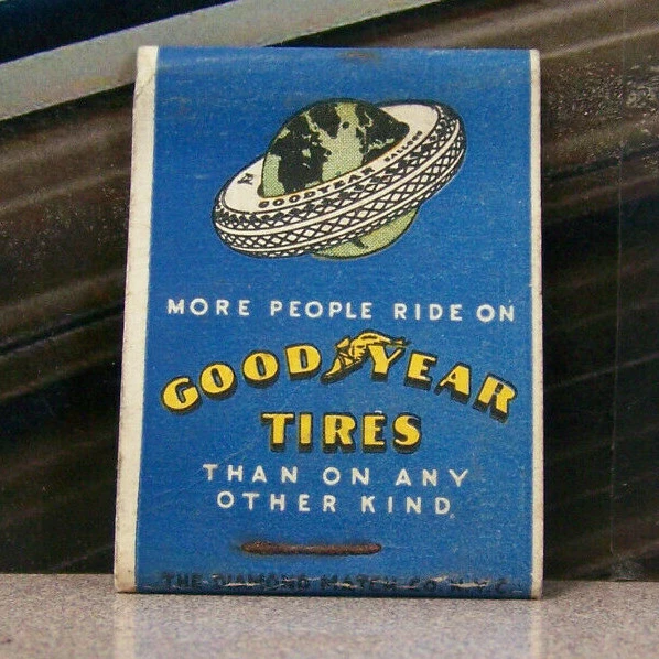 Vintage Matchbook Cover Y6 North Hills Pennsylvania Al Robinson Goodyear Tires