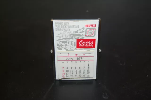 Vintage 1974-75 Adolph Coors Courtesy of Coors Beer Desk Calendar