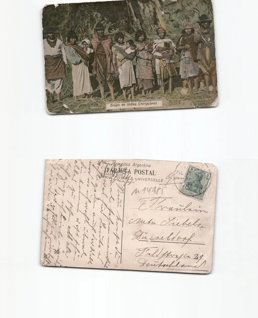 (n14985)   DEUTSCH SAMOA 1910 SMS Emden Litho Indios Chiriguanos Anfahrt Os