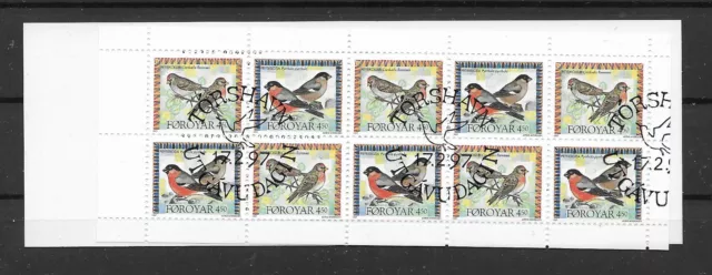 (040) Dänemark - Färöer 1997 Vögel Mi.Nr. 315/16 MH 13 gestempelt