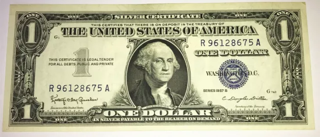 One Dollar 1957 B Silver Certificate