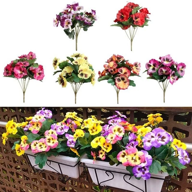 Fiori Artificiali Ranuncolo In Lattice - Confezione Da 10, Colore Bianco Crema, Alti 28cm
