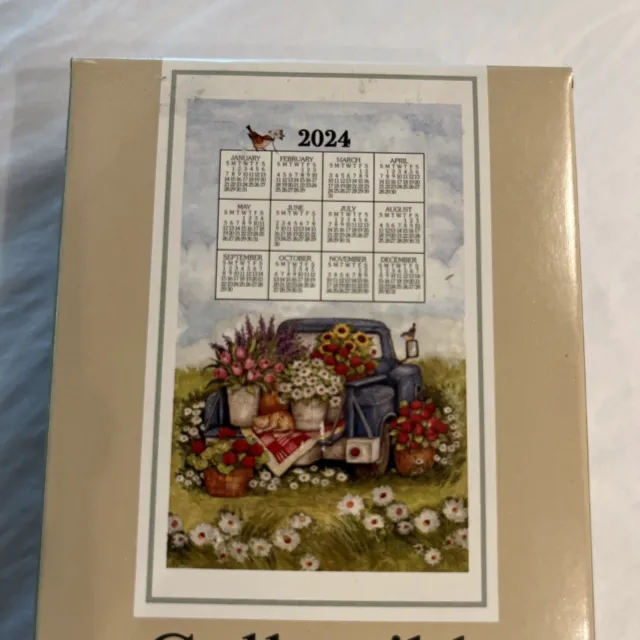 Flower Truck Calendar Towel 2024