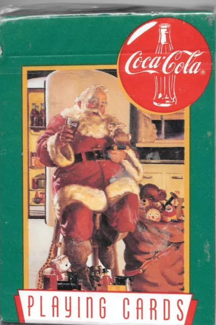 "Santa In Chair" Coca Cola Playing Cards - Dated 1995  Mint Sealed