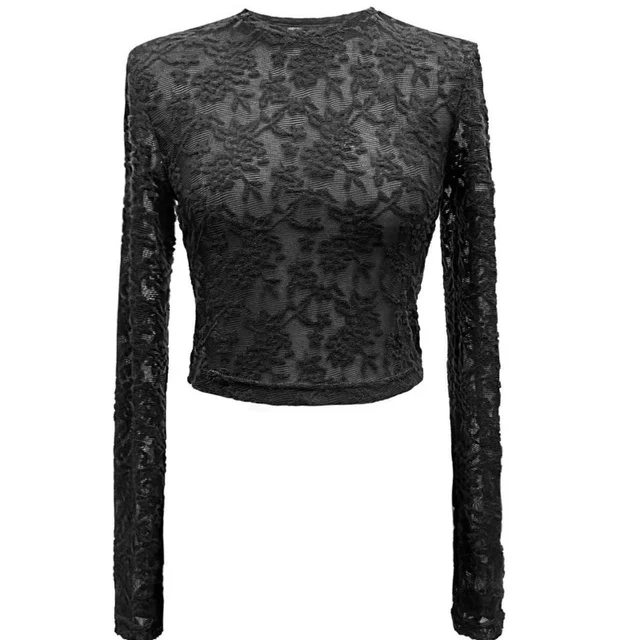 Faux Col Décolleté Dentelle Fleuri Avec Capuche Amovible - Noir - Taille Unique Femme