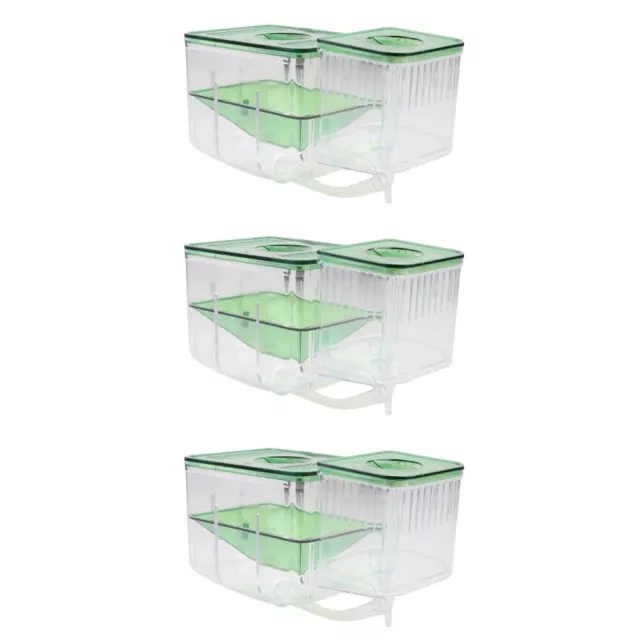 Double Breeding tank 3x Guppy Nursery Tank Fish Aquarium Small Aquarium Water
