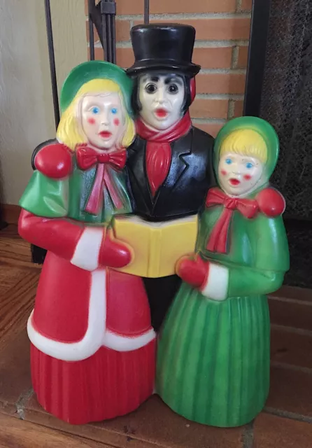 VTG 1980 EMPIRE 18" Tall BLOW MOLD / Dickens Choir Carolers Christmas / ExcCond