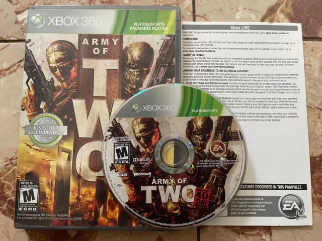 Army of Two: The 40th Day (Microsoft Xbox 360, 2010) CIB Complete TESTED