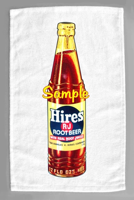 Hires Root Beer Bottle Soda Microfiber Hand Towel Citrus Cola