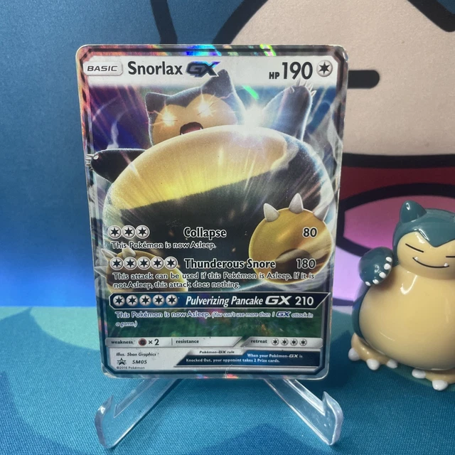 Pokmon Snorlax GX - SM05 Black Star Promo Card - Sun & Moon Era Holo  Promotional Card Snorlax GX Card