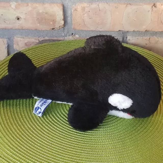 Sea World Orca Killer Whale Plush Realistic 10" 1988 Stuffed Animal Toy Seaworld