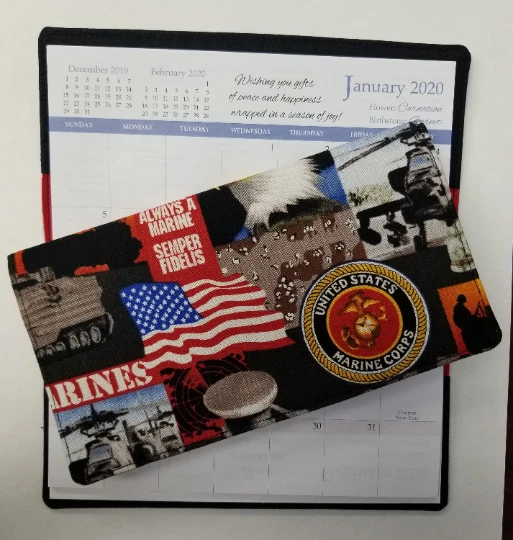 COTTON FABRIC US Marine Corps 202425 Pocket Calendar & Appointment