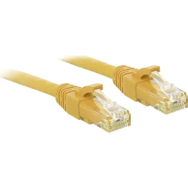 LINDY 48063 RJ45 Câble réseau, câble patch CAT 6 U/UTP 2.00 m jaune avec