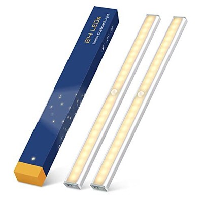 Vicloon Lumière de Placard,3pcs Lampe Placard,Lampes 12 LED,Sans Fil Aimanté Classe énergétique A++ Détecteur de Mouvement Baladeuse de Secours Veilleuse Enfant Rechargeable par USB 