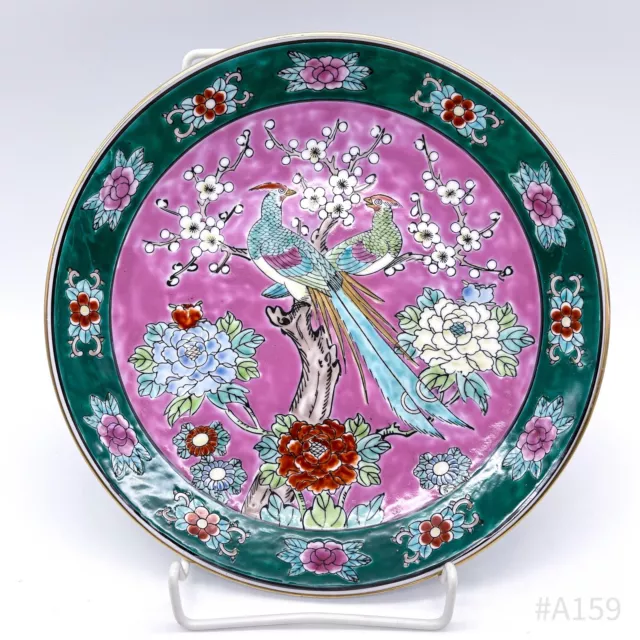 Vintage Fukagawa Plato de Porcelana Colección Con Decoración Flor Pintado a Mano