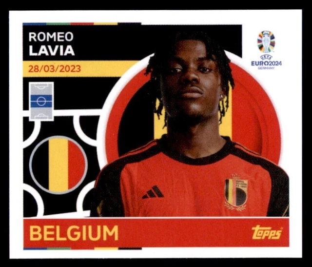 TOPPS UEFA EURO 2024 Sticker Romeo Lavia Belgium No. BEL12 £1.00