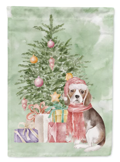 Beagle Puppy Christmas Presents Tree Flag Garden Size CK8195GF