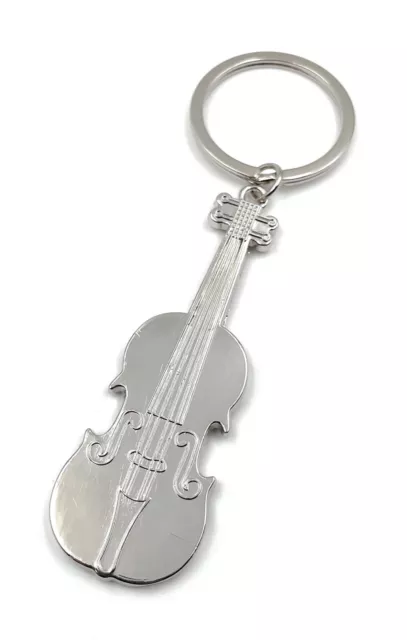 Porte-Clés Violon Bass Violoncelle Guitare Métal Pendentif Charm