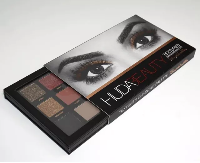 Huda Beauty Textured Shadows Palette Rose Gold Edition 0.63oz READ 2