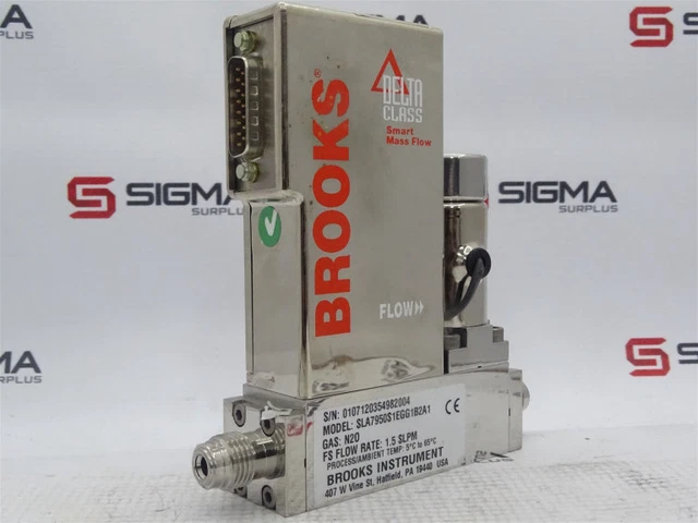 Brooks Sla7950S1Egg1B2A1 Mass Flow Controller 1.5Slpm N2O 5°C-65°C (40121)