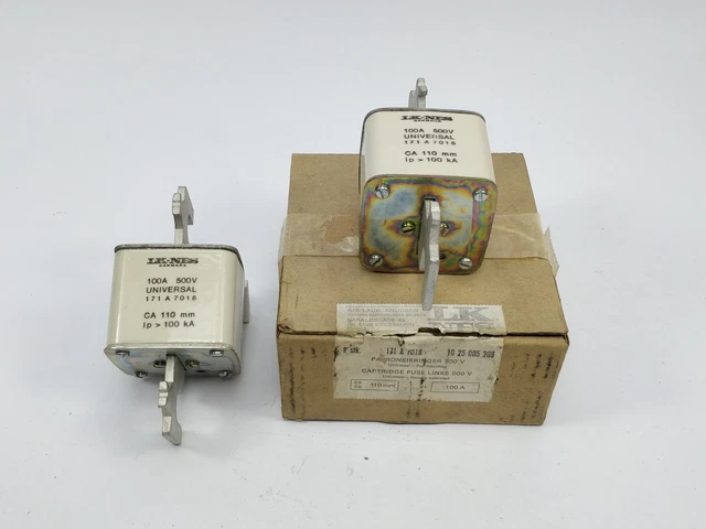 Lk / Bussmann 171A7018 Fusible 100A 500V Universel Environ 110mm 100kA 2Pcs
