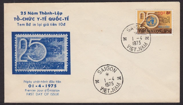 Vietnam-Süd 1975 - FDC - Nationale Entwicklung - 25 Jahre WHO - Mi-Nr. 594
