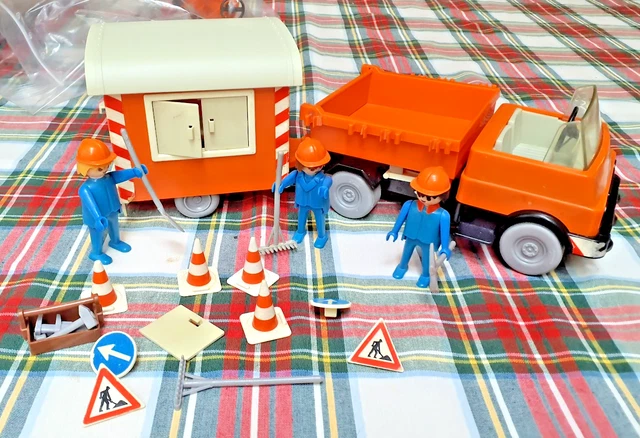 Playmobil (q209) chantier - ouvrier du compresseur & marteau à Thomery