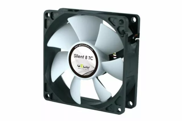 GELID SOLUTION SILENT 8 TC fan fluxul de aer (CFM/CMH): 27 u/min: 900 12V M6C3FR