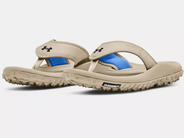 UNDER ARMOUR MENS Fat Tire Sandals Flip Flop 3023750 Khaki New