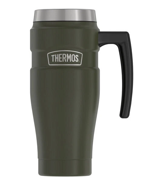 Thermos 16 oz. Matte Army Green Vacuum Insulated Stainless Steel Travel Mug- New