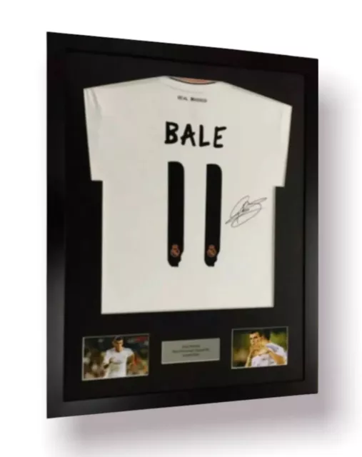 Frame For Any Signed Football Shirt & 2 photo cutouts plus personalised plaque