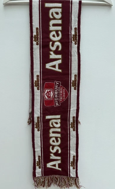 Écharpe supporter foot vintage Arsenal début années 90 - Collection
