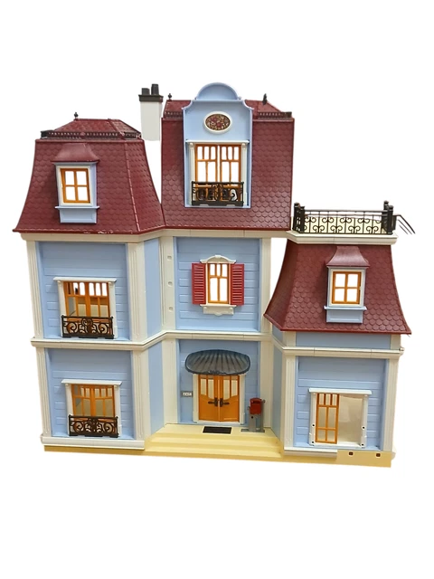 PLAYMOBIL CASA DE muñecas grande azul, buen estado faltan algunas