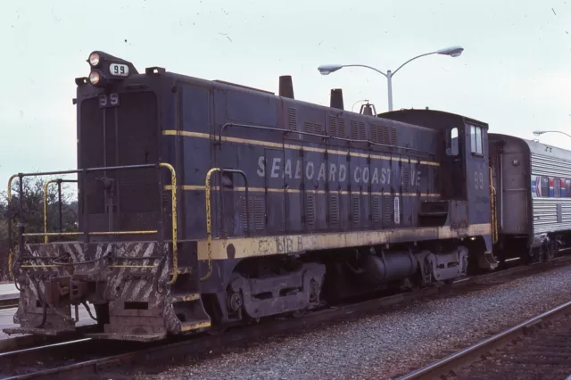 Original 1977 Kodachrome Railroad Slide Scl Seaboard Coast Line 99 Florida Acl
