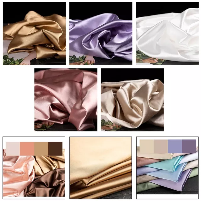 Tissu satin�� soyeux et brillant pour projets de couture �� faire soi-m��me imit