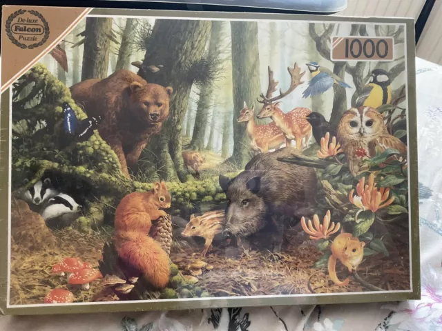 1000 piece  FALCON  jigsaw puzzle  new - THE FOREST  painted by JOHN FRANCIS