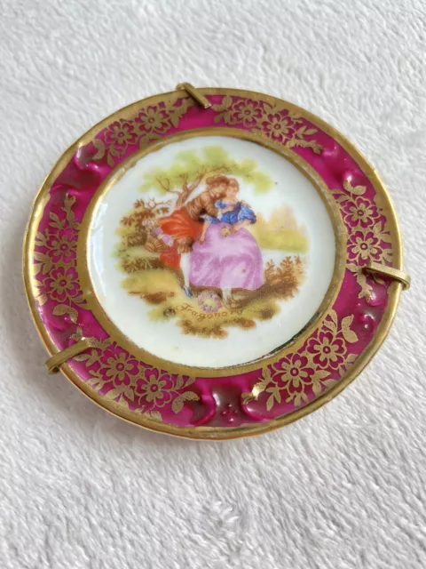 Mini assiette décorative en porcelaine de Limoges - GOUMOT LABESSE